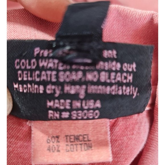 NANNETTE KELLER Womens 2 Piecs Chambray Pant Set Top Size M Pant Size S Pink E7P - Picture 10 of 12